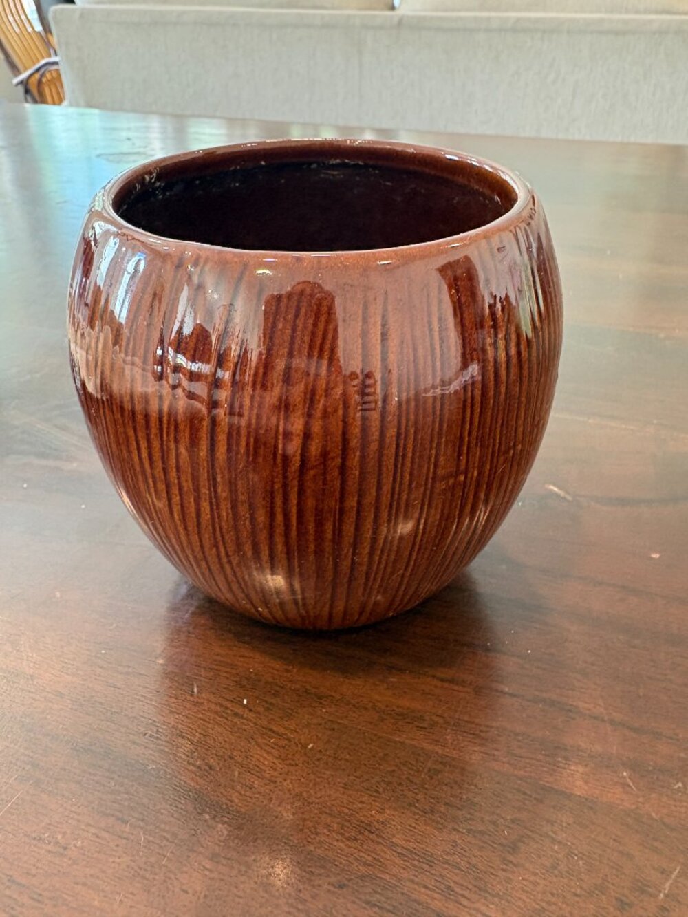 Vintage FRANKOMA T7 Brown Tiki mug